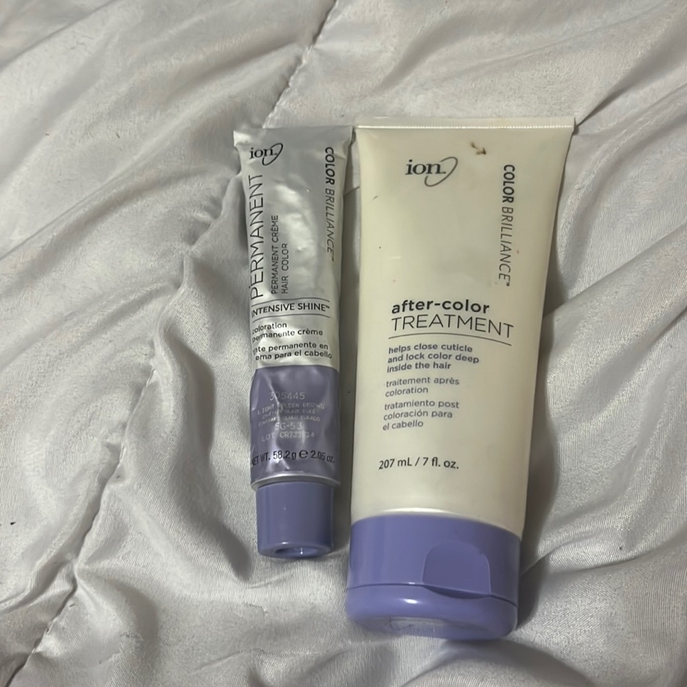 permanent hair color treatment and intensive shine